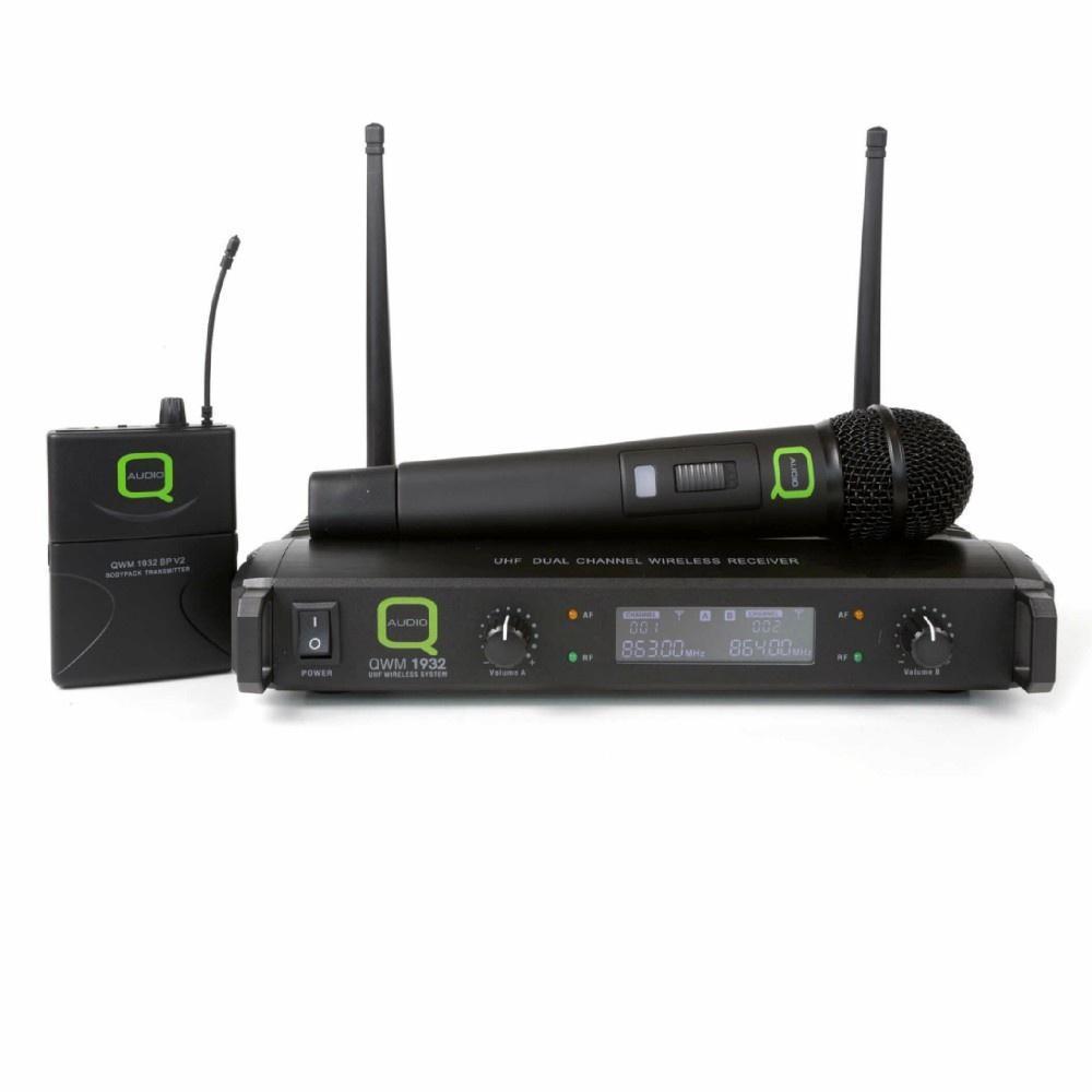 Q Audio QWM1932 HH + BP v2-Wireless Microphones-DJ Supplies Ltd