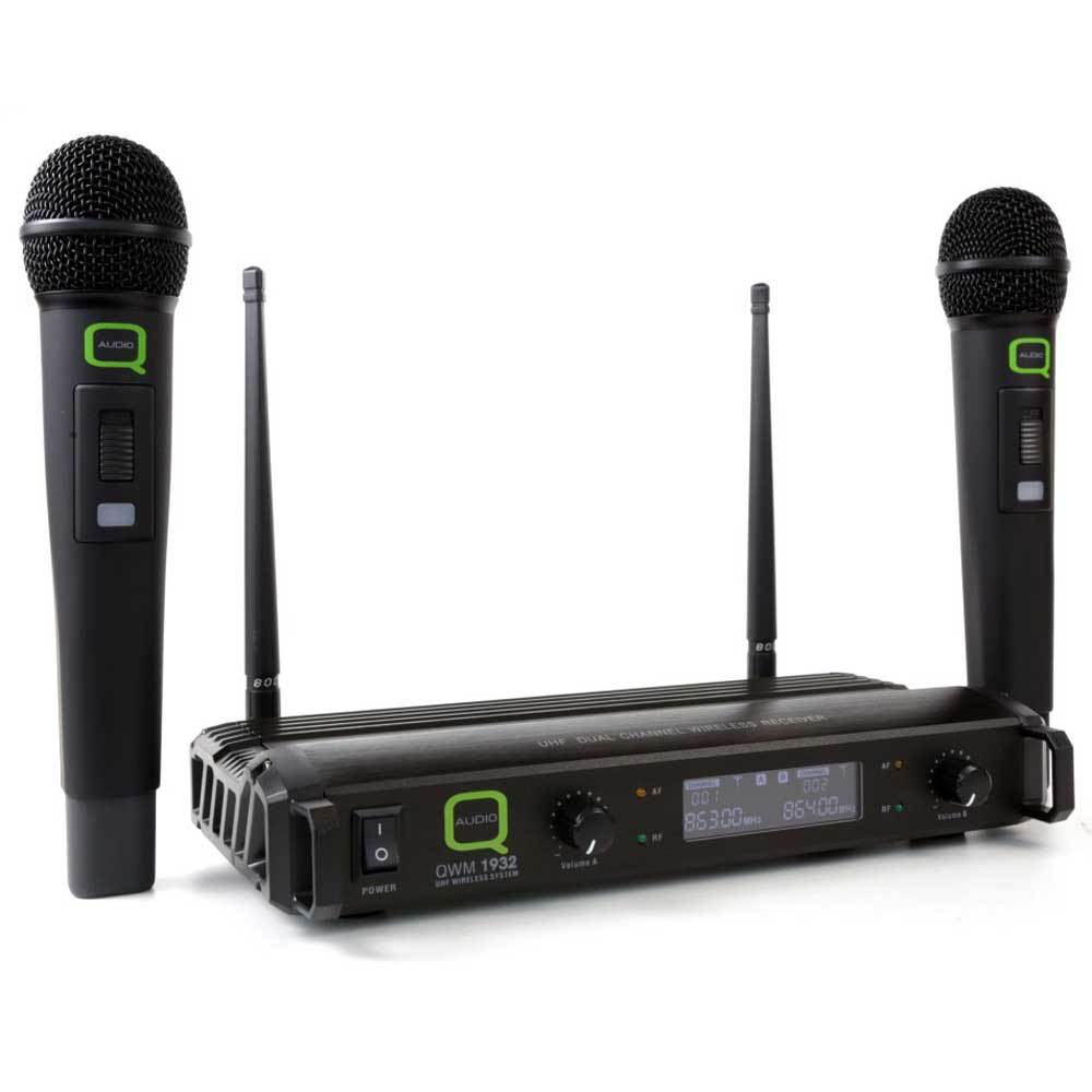 Q Audio QWM1932HH v2 Dual Wireless Microphones-Wireless Microphones-DJ Supplies Ltd