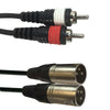 2x RCA to 2x XLRm Audio Lead-Signal Leads-DJ Supplies Ltd