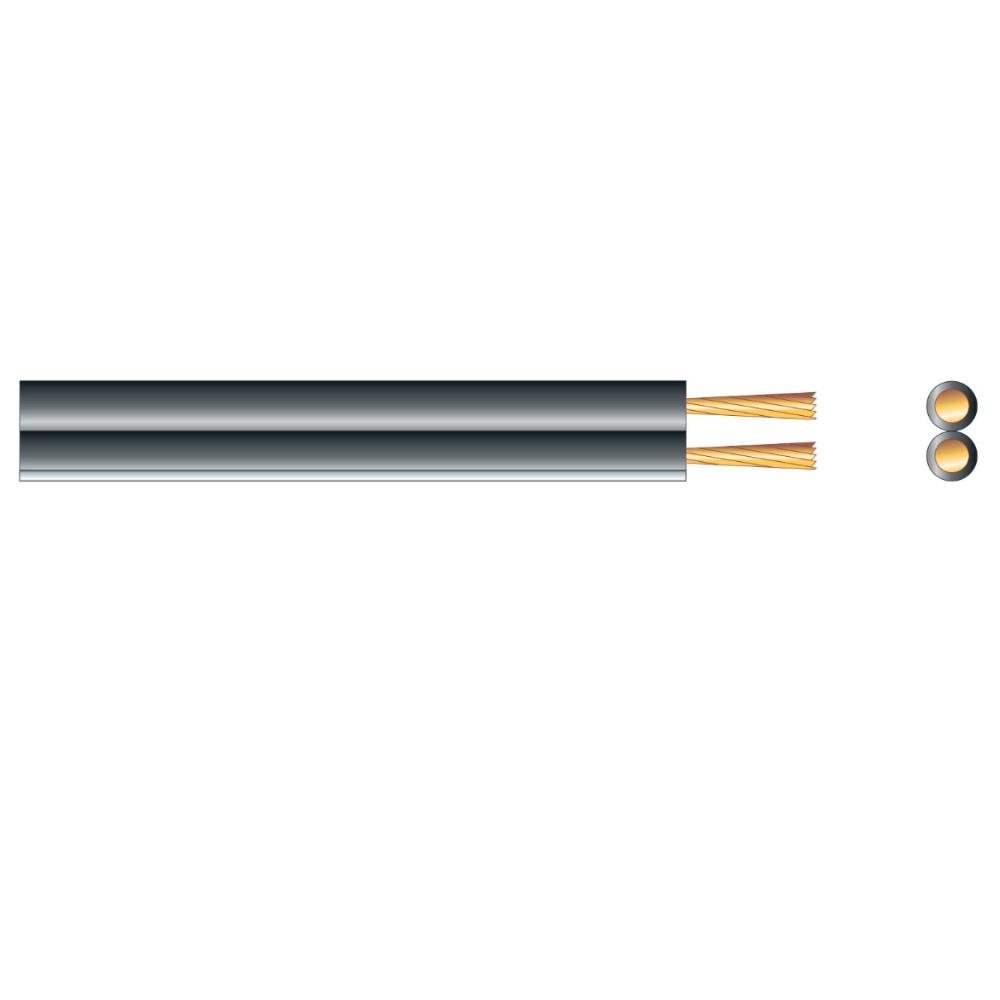 Speaker Cable Fig 8 Black OFC 42x0.15 Per M-Cable-DJ Supplies Ltd