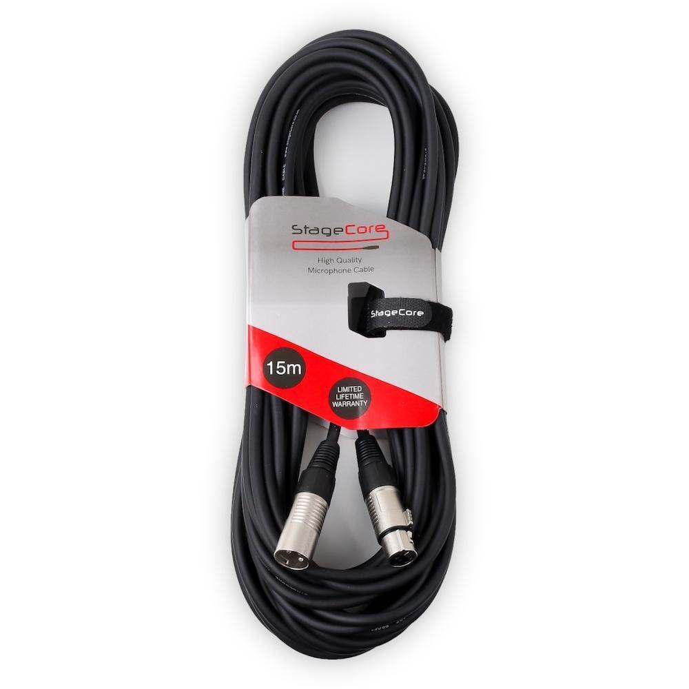 StageCore XLR to XLR Balanced Lead Black-Signal Leads-DJ Supplies Ltd