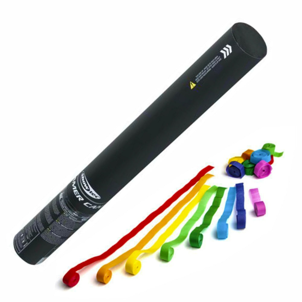 Hand Held Streamer Cannon 50cm Multicoloured-Party Accessories-DJ Supplies Ltd